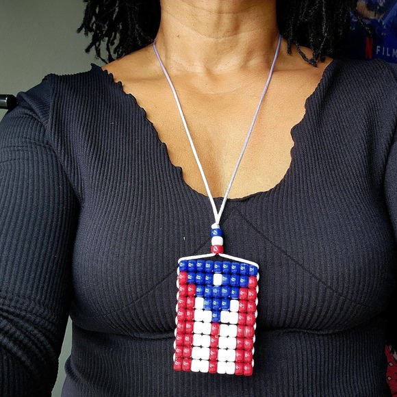 Puerto Rico Country Flag Car Rearview Mirror Danglers, Car Charm, Car Accessory - Picture 4 of 5